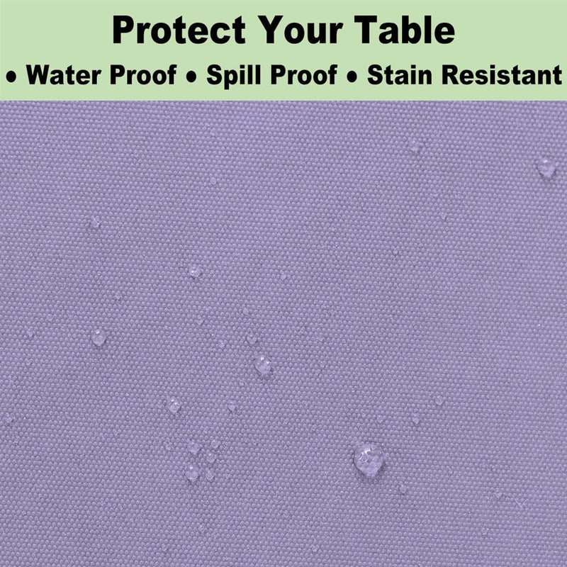 rebdng Plastic Lavender Tablecloths 3 Pack Mauve Disposable Table Covers 54"" x 108"" Lilac PEVA Table Cloths for Parties Bridal Shower Engagement Wedding Birthday Banquet  Fits 6 to 8 Foot Rectangle Tables - Image 4
